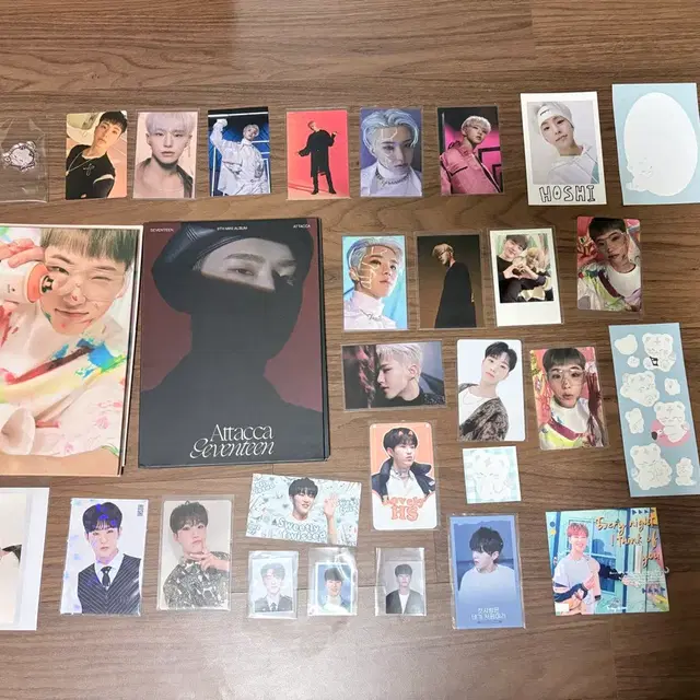 세븐틴 호시 앨범 포카 증사 아크릴 키링 호찌 스티커 일괄