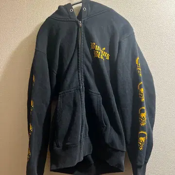 Burning Blood 스컬 디자인 후드티