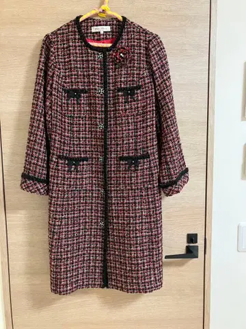 Super Beauty 트위드 코트 44 사이즈