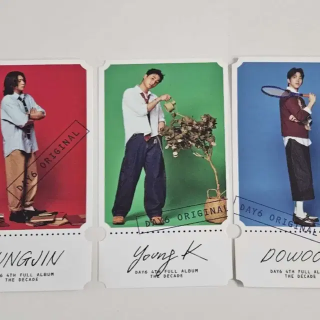 데이식스 day6 더데케이드 앨범 구성품 포토티켓 (성진,영현,도운)