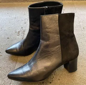 언타이틀 UNTITLED 가죽 숏부츠 블랙