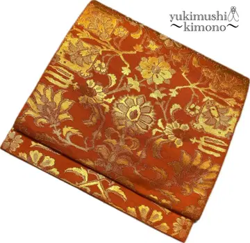 ZZ1260 나고야 오비 나고야 제 골드 오렌지 360cm 무료배송