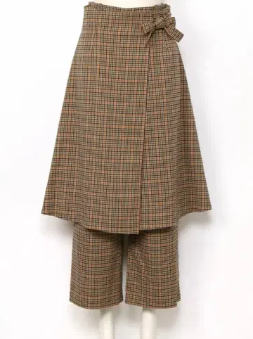 [ 택 포함 새상품 ] 릴리 브라운 랩스커트 포함 팬츠 체크