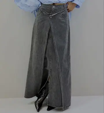 Ameri /SYNTHETIC LEATHER WASH WIND SKIRT