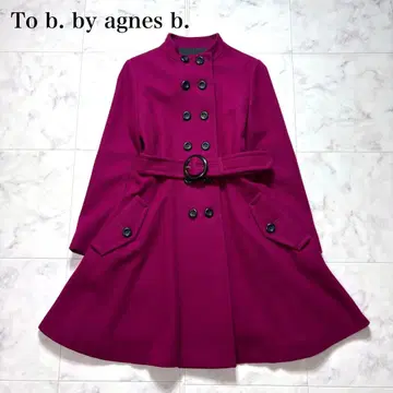 새상품급 투 비 바이 에네스베 플레어 코트 울 더블 벨트 38