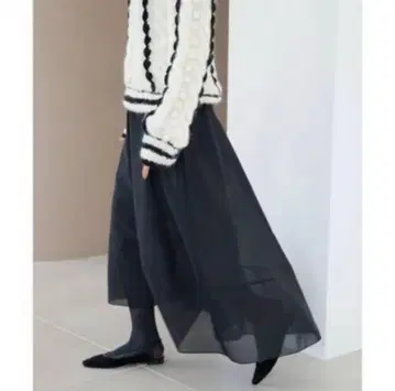 IENA 스팬 오간자 플레어 스커트 38