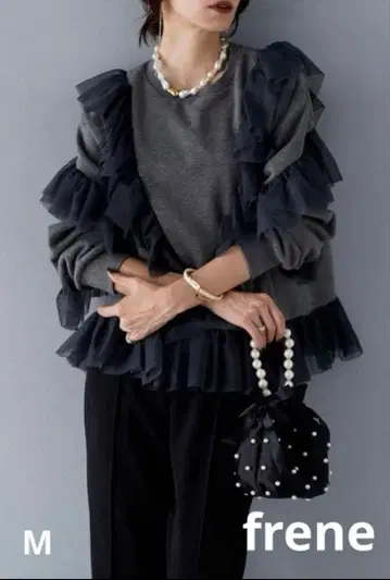 프레네 튤 믹스 맨투맨 풀오버 맨투맨