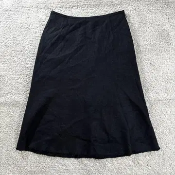 에쉬 무릎 기장 플레어 스커트 라메 프린지 성숙 캐주얼 깔끔함 42