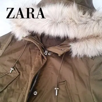 ZARA 모즈 코트 퍼 Y2K 밀리터리 후드 여성용