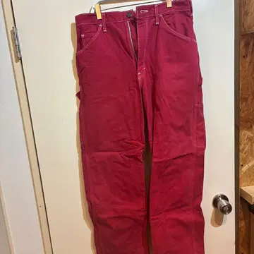 Dickies 워크 팬츠 레드 w32