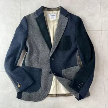 H/standard heler 패치워크 울 자켓 S 일본제