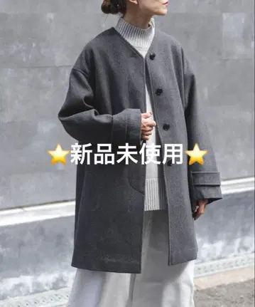 FORK&SPOON 울 노카라 코트 CHACOAL