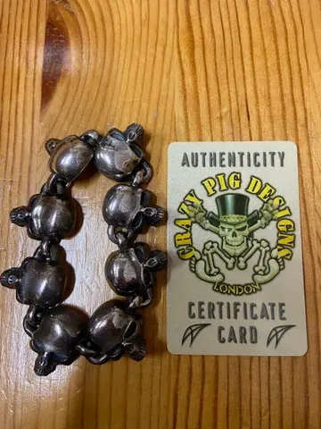 crazy pig EVIL SKULL LINK BRACELET