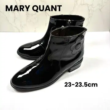 [ 새상품 ] MARY QUANT 사이드 지퍼 에나멜 부츠 마리콴트 M