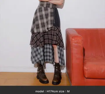 AND COUTURE 앙데팡당 패치워크 캉캉 스커트 S