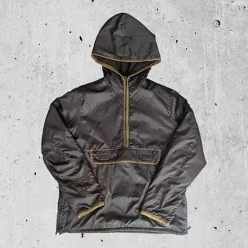 다크 그레이 아노락 후드티 기믹 블루종 아웃도어 하프 지퍼