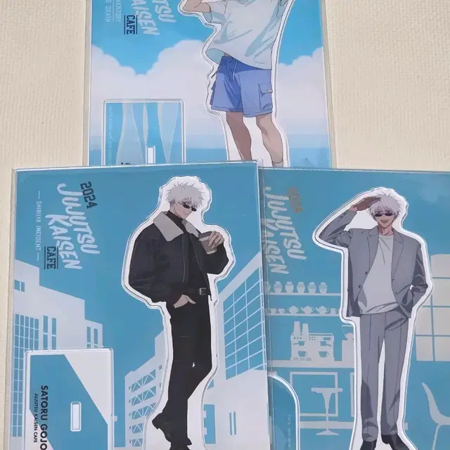 주술회전 쥬쥬카페 2024 고죠 아크릴 스탠드 고죠사토루 쥬쥬카페 미개봉