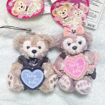 디즈니씨 한정판 더피 셰리메이 봉제 인형 스트랩 발렌타인