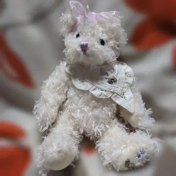 자수 테디베어 곰 봉제 인형