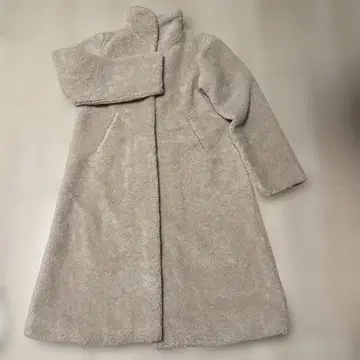 agnete 베이지 플리스 롱 코트 L 사이즈