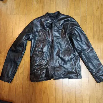 싱글 라이더 자켓 블랙 가죽 모노마트 돈피 S