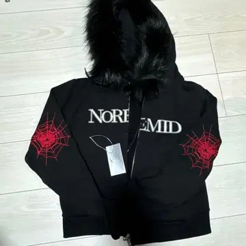 NOREMID 스파이더 웹 블랙 후드티