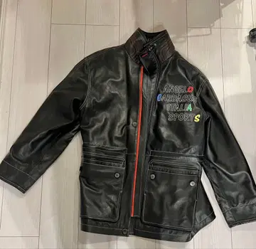 ANGEL O GARBA SUS 블랙 가죽 자켓