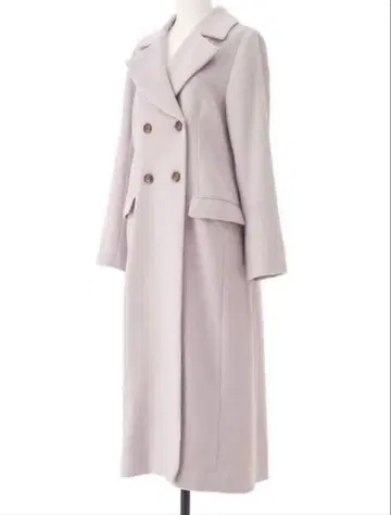 릴리안 캐럿 코트 백 플레어 롱 코트 / 그레이쉬 핑크