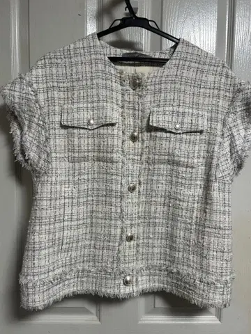 Theory luxe 트위드 베스트 Charlotte Tweed Maty