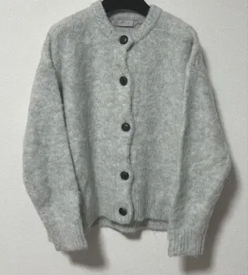UNFILO 알파카 샤기 가디건