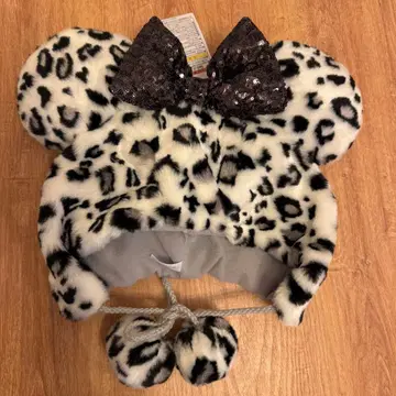 [ 미사용 새상품 ] 디즈니 레오파드 무늬 미니 팬캡 2025 그레이