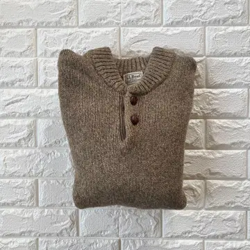 L.L.Bean 브라운 하프 버튼 스웨터