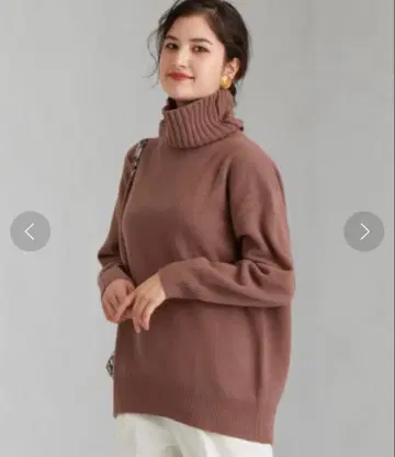 새상품 그린라벨 FFC 울 캐시미어 코쿤 터틀넥 니트