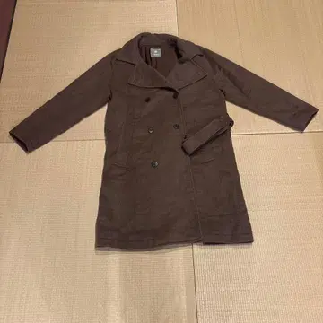 nano 브라운 더블 브레스트 체스터 코트