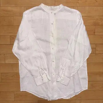 jcrew 90s 밴드 카라 셔츠 100% 린넨 화이트