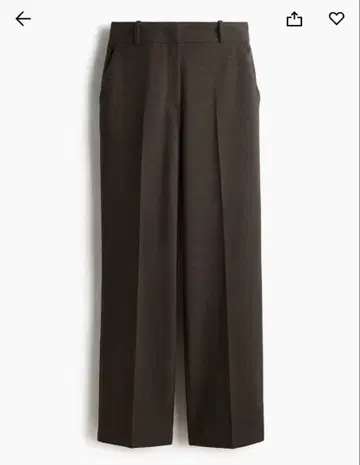 H&M 테일러드 팬츠 브라운 34