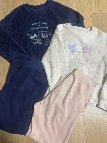 UNIQLO 치이카와 x 산리오 플리스 세트 2종 세트 S, M 파자마