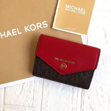 새상품 마이클코어스 시그니처 레드 키케이스 지갑