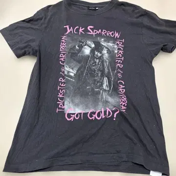 캐리비안의 해적 잭 스패로우 T셔츠 영화 구제 의류 디즈니