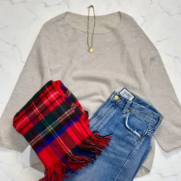 노블 NOBLE 파인 울 니트 베이지