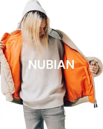 NUBIAN 보아 플리스 MA-1 리버서블 XXL 베이지