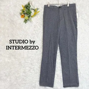 [인터메쪼] 택 포함 미사용품 센터 프레스 슬랙스 신축성 있음 남성용