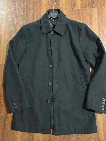 블랙 스텐카라 코트 M 사이즈 울 혼방