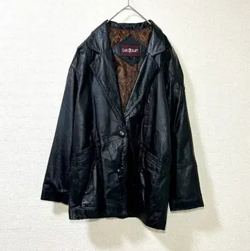 빈티지 가죽 테일러드 자켓 천연 가죽 소가죽 빈티지 블랙