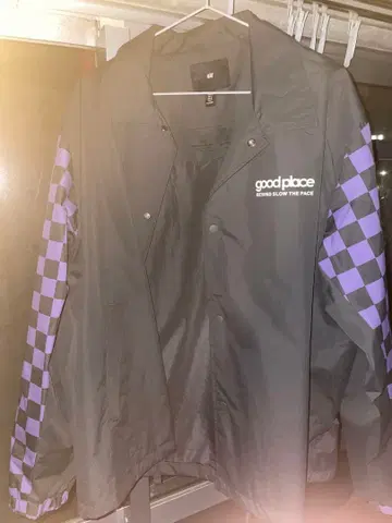 H&M 발수성 체커 패턴 자켓