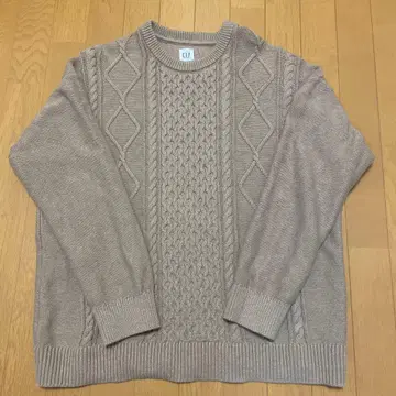 [ 새상품급 ] GAP 케이블 니트 스웨터 베이지 계열 남성용 L