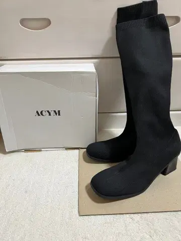 ACYM 블랙 롱 부츠