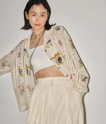 todayful 자수 패치워크 셔츠