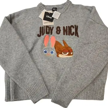 미사용 새상품 주토피아2 니트 스웨터 M 그레이