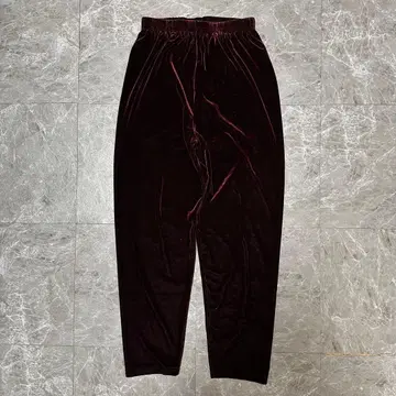 버건디 벨벳 이지 팬츠 벨로아 g16